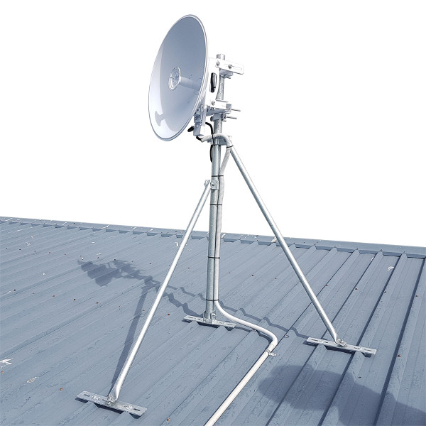 Collared Roof Mast 3m, 48mm Pole Diameter 2 piece adjustable