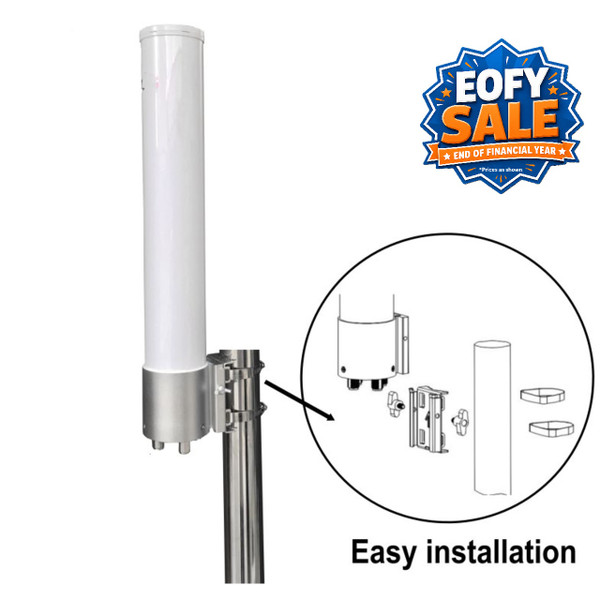 Dual Polarity WiFi MIMO 360° Omni Antenna, 5150 to 5850 MHz, 13 dBi, SMA Female