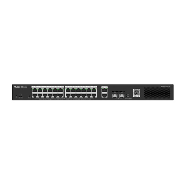 Ruijie Reyee ES228GS-P 28-Port Gigabit Smart PoE Switch, SFP, 370W Ruijie Reyee ES228GS-P 28-Port Gigabit Smart PoE Switch, SFP, 370W