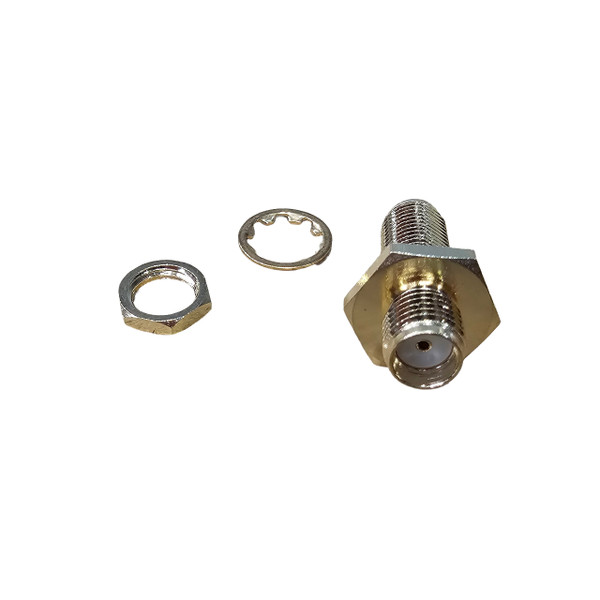 SMA Female to SMA Female Adapter Bulkhead, Rear Mount (Wall Plates)