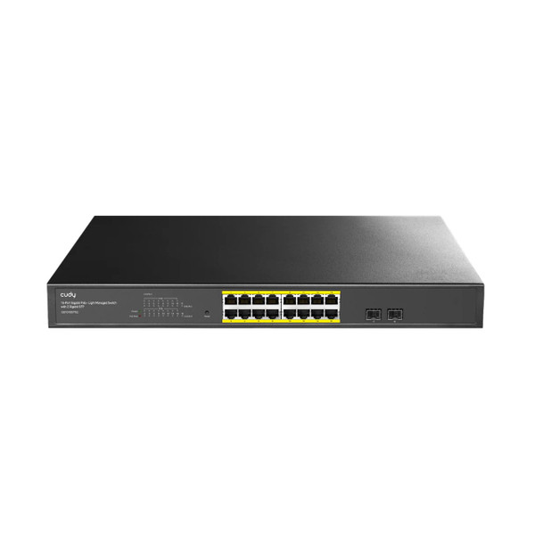 Cudy GS1016EPS2 16 Port Gigabit PoE+ Switch, Light Managed, 2x SFP, 200W
