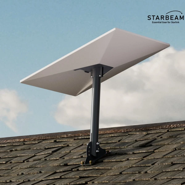 STARBEAM Starlink Gen 3 Roof Mount Kit with Pipe Adapter and Pole Mount Bracket
