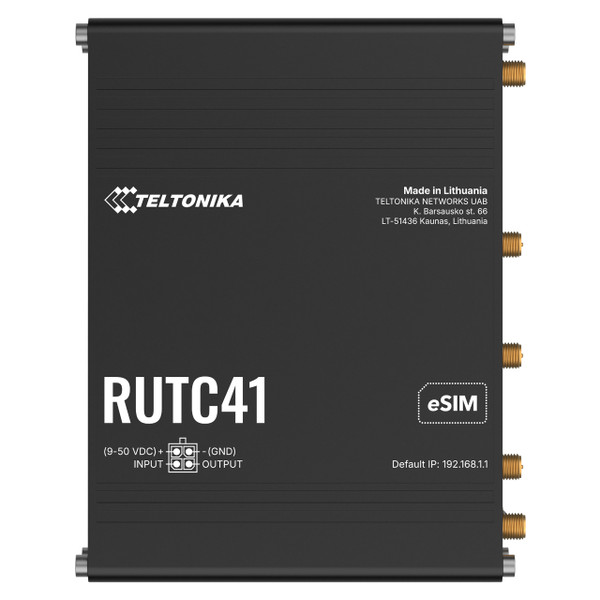 Teltonika RUTC41 4G Edge Router, CAT 4, Wi-Fi 6, 5x Gb Ethernet