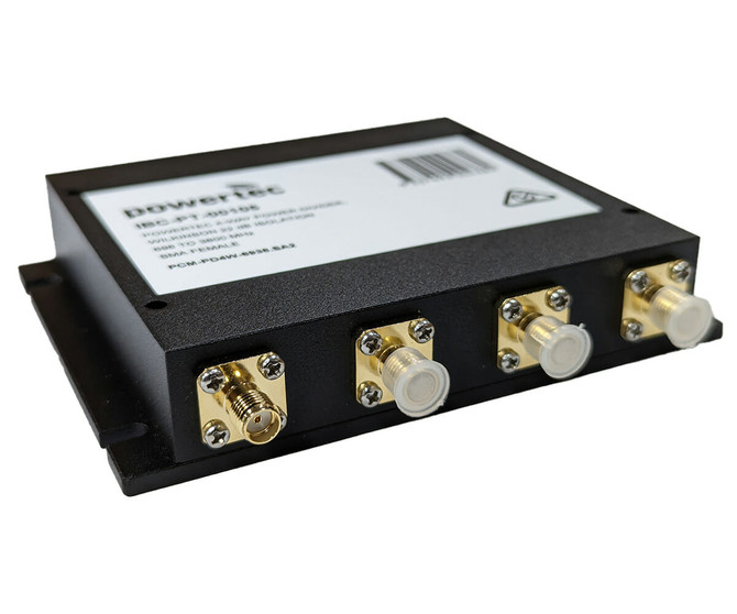 Powertec RF Power Divider 4-Way, 698-3800MHz, SMA Female, Wilkinson, 22dB isolation