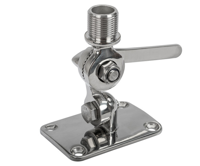 Marine Mount - 316 Stainless Steel 2-Way Adjustable Knock-Down Mount, 1"-14 UNS thread