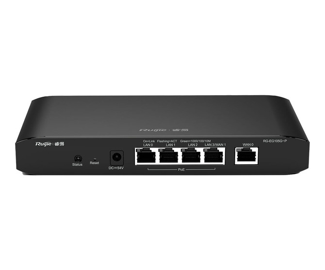 Ruijie Reyee RG-EG105G-P(V2) 5-Port Managed PoE Router, 4x Gigabit PoE+