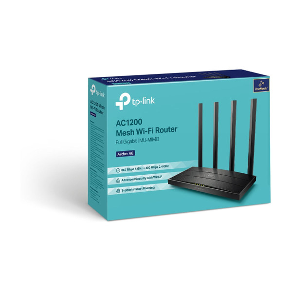 TP-Link Archer A6 AC1200 Dual-Band Wi-Fi Router Box