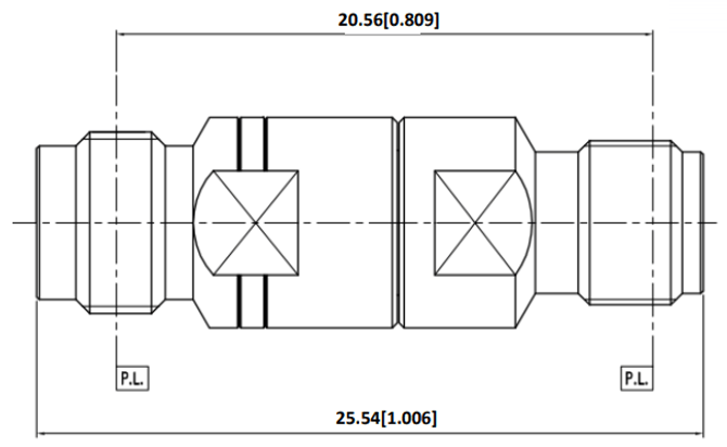 Huang Liang 1.85 mm Female to SMA Female Adapter