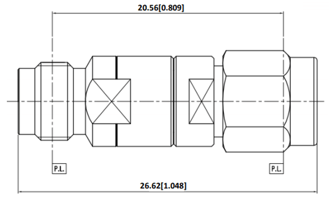 Huang Liang 2.4 mm Female to SMA Male Adapter