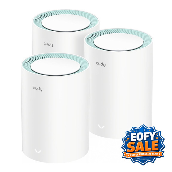 Cudy M1300 AC1200 WiFi Gigabit Mesh Solution with Gigabit Port (3-Pack)