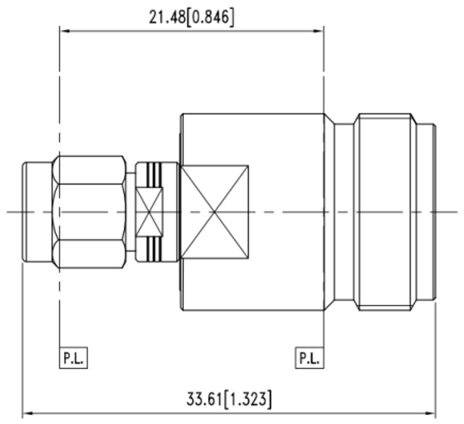 Huang Liang 3.5 mm Male to N Female Adapter