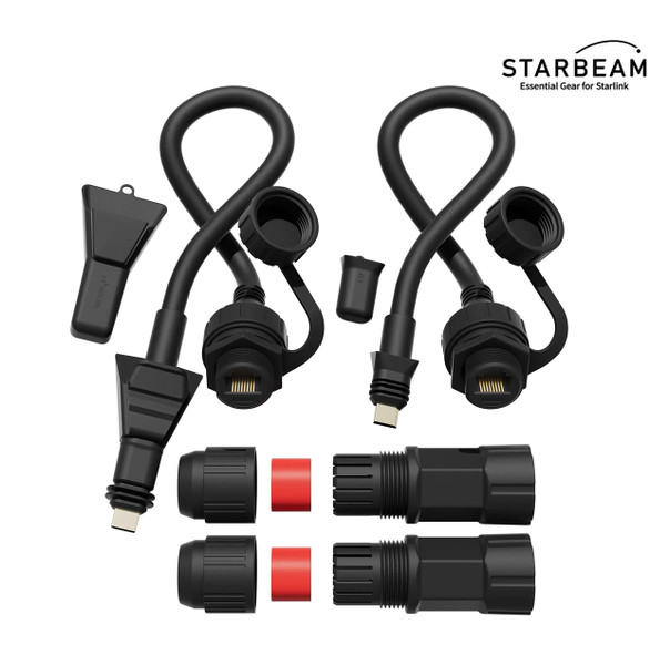 STARBEAM Starlink Flat High Performance SPX Plug to RJ45 Ethernet Adapter Cable