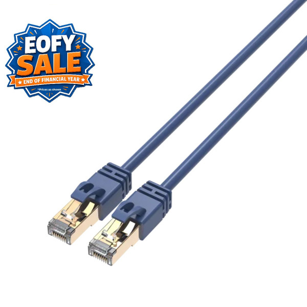 Powertec CAT6A Indoor Network Cable, 10m Blue