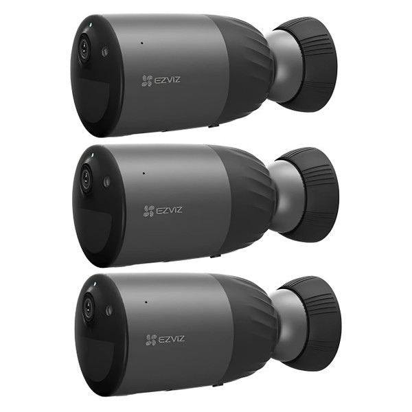 EZVIZ BC1C Pro 4K 8MP Triple Camera Kit with Rechargeable Battery & Wi-Fi