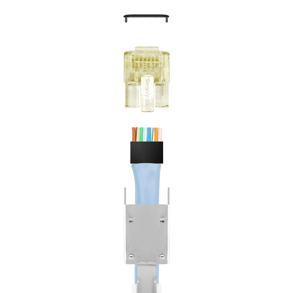 PROSeries Pass Through Shielded Yellow Tint, Hi/Lo Stagger - Cat7a/7/6a/6 STP, Cap45™ & Bar45™ - 50pc Jar