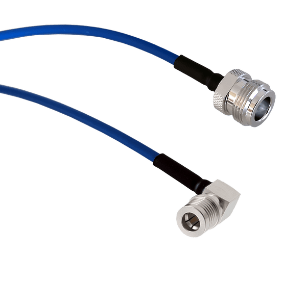 RG-402 Patch Cable N Female to QMA Male Right Angle, 50cm