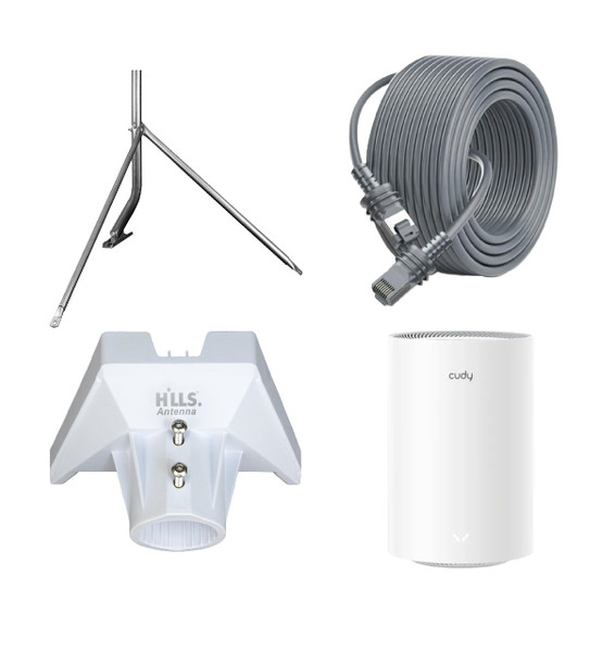 Starlink Gen 3 Fixed Installation Home Kit with 30m Cable & Router