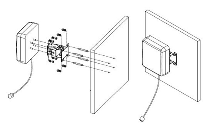 Powertec 4G-5G Outdoor Wall Mount Antenna, 698 to 4000 MHz, N Female