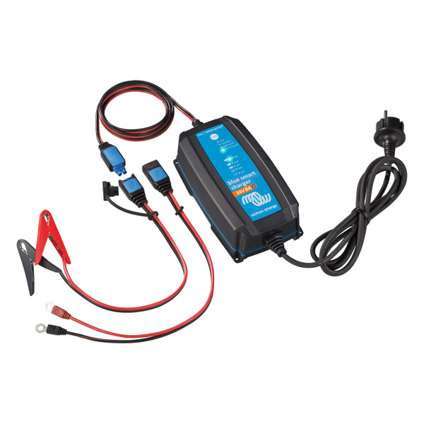 Victron BlueSmart IP65 Battery Charger 24/8 230V AU/NZ Plug Contents
