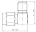 Huang Liang SMA Male to SMA Female Right Angle Adapter, Precision 18 GHz