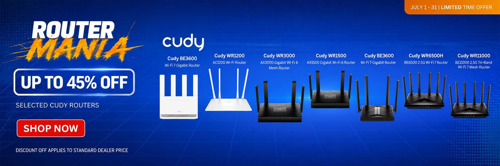 Router Mania - Up to 45% Off Ruijie Reyee and Cudy Routers