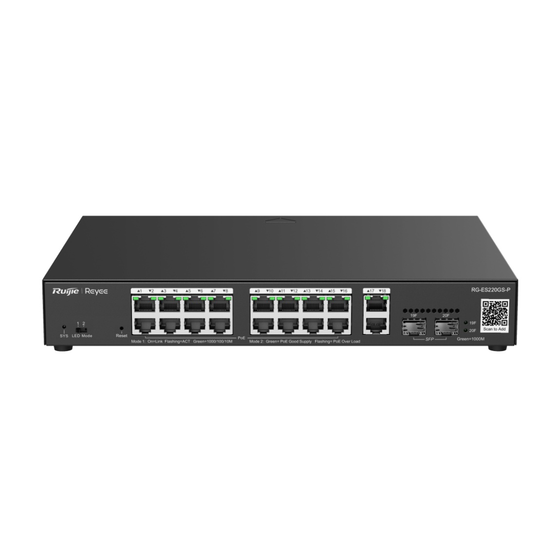 Ruijie Reyee RG-ES220GS-P 20-Port Gigabit Smart Cloud Managed PoE