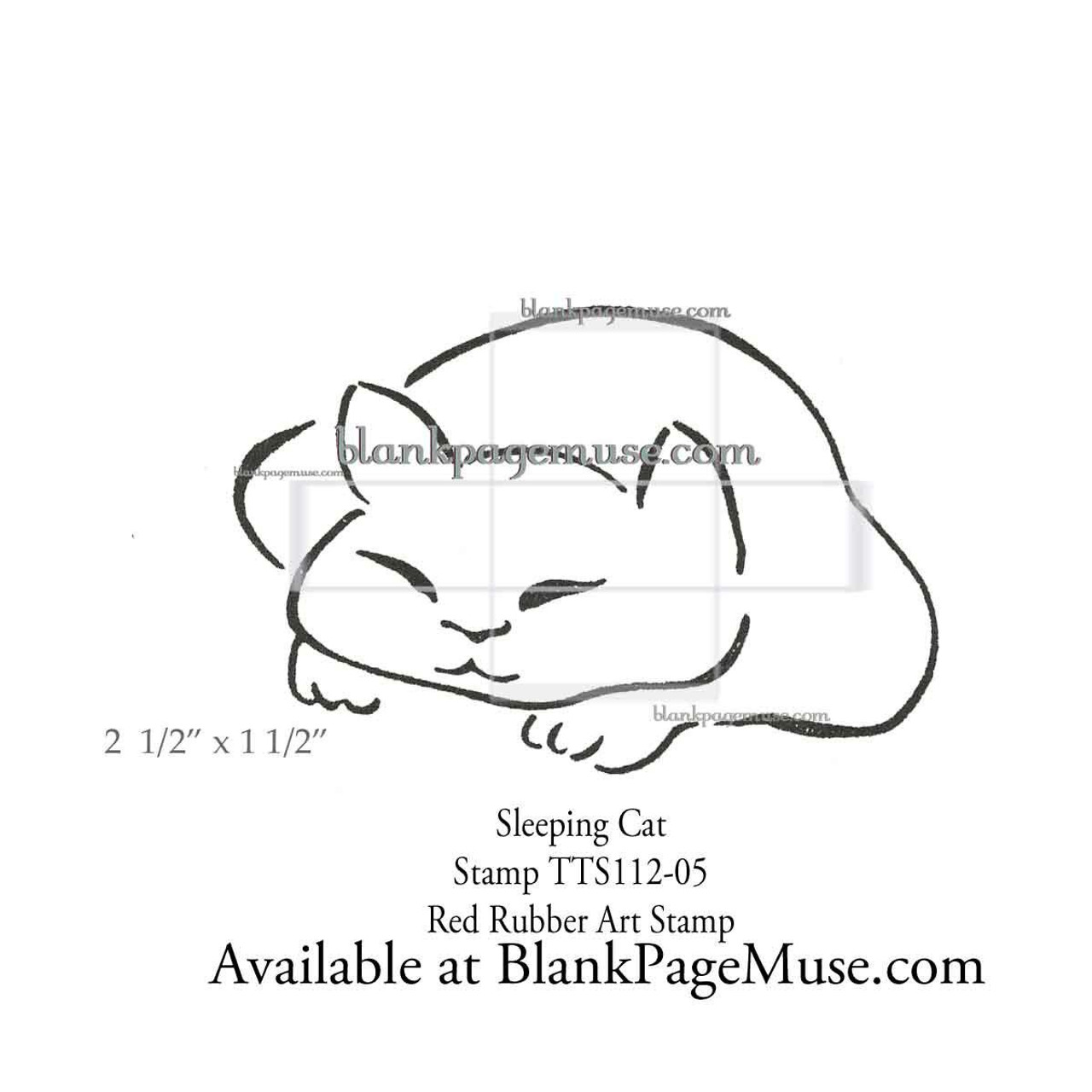 Sleeping Cat Rubber Stamp Hand Carved Rubber Stamp Stamping Linocut Stamp  Cute Cat Cat Print Handmade 