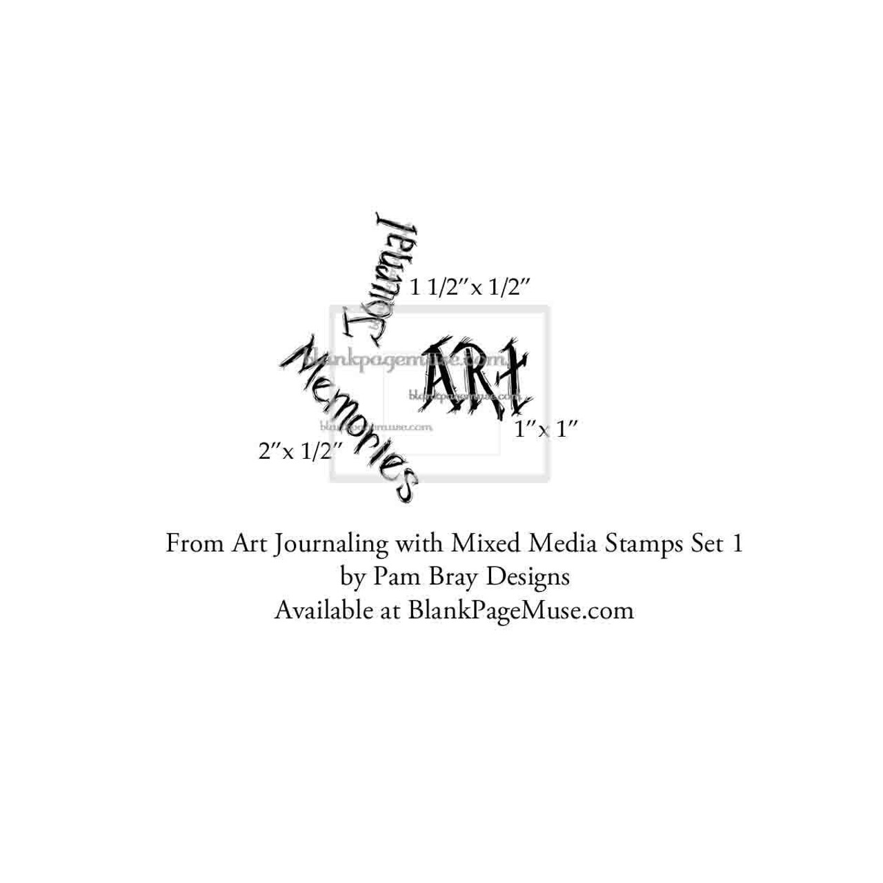 Art Journaling Mixed Media Stamps Set 1 Pam Bray Designs PB006