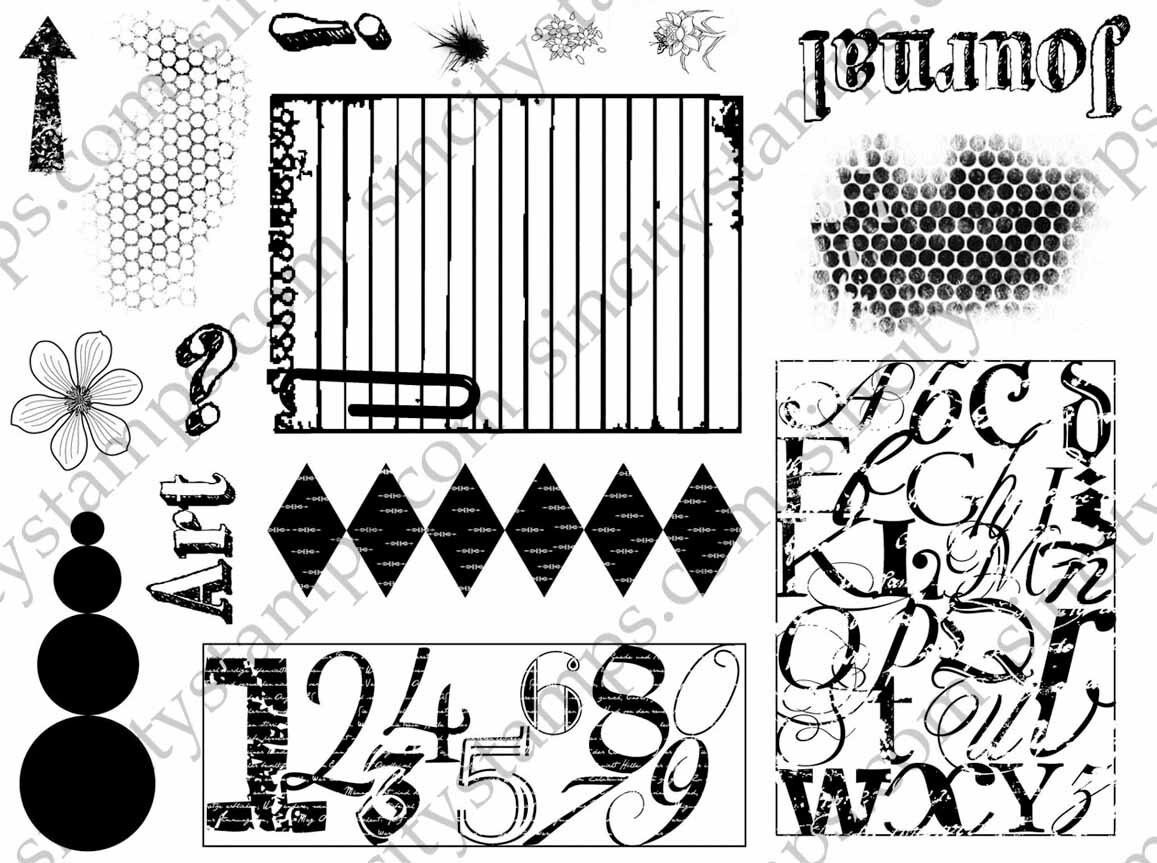 Alice in Wonderland Characters Rubber Stamp Sheet Set 2 SC51