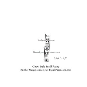 Glyph Style Pattern Rubber Stamp TTS102-07