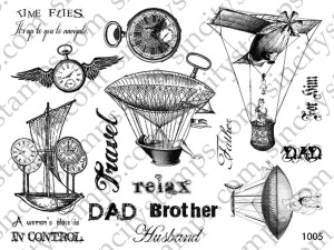For Him Rubber Stamp Set