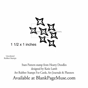 Stars Pattern Art Rubber Stamp designed by Katie Lamb SCKLB0001-07
