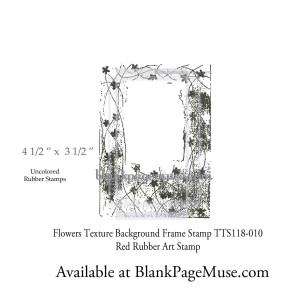 Flowers Texture Background Frame Art Rubber Stamp TTS118-10