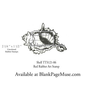 Large Seashell Shell Art Rubber Stamp TTS121-06