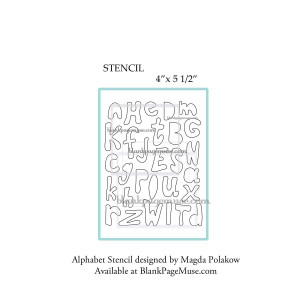 Alphabet Stencil designed by Magda Polakow MPAlphaSt