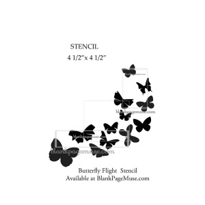 Butterfly Flight Stencil BPMFlutterSt