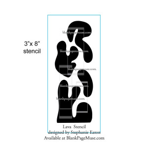 Lava Patterns Mixed Media Stencil designed by Stephanie Eaton SEStLava