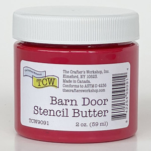 tcw crafters workshop TCW9091 Barn Door Stencil Butter 2 oz. Red (842254090914)