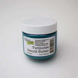 TCW9064 Turquoise Stencil Butter 2oz. Blue green color (842254090648) tcw modeling paste crafters workshop