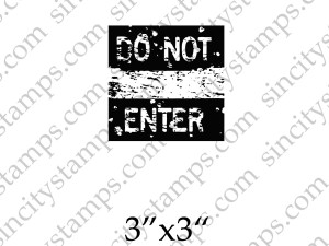 Do Not Enter Word Art Rubber Stamp