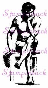 Seated Naked Man - Large 1