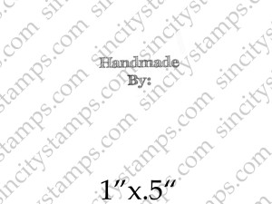 Handmade By Word Phrase Rubber Stamp