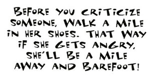 Before You Criticize