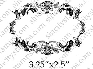Ornate Vintage Frame Art Rubber Stamp
