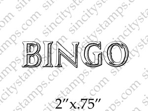 BINGO Word Rubber Stamp