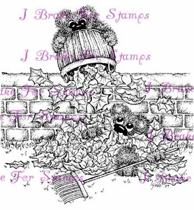 Raking Leaves Shy Bear