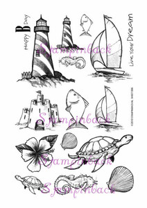 By the Sea Rubber Sheet 1