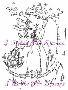 Miss Rachel Picking Apples