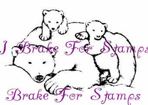 Mama and Baby Polar Bears