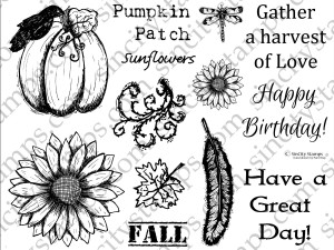Fall Collection 2 Rubber Stamp Sheet Set by Pam Bray Designs